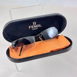 1980s Authentic FENDI Sunglasses with Dust Cloth & Case